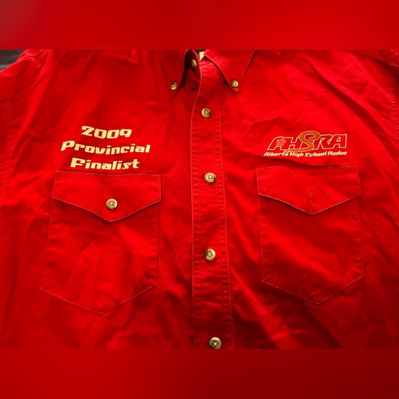 Vintage wrangler rodeo shirt 2009 red size medium - Picture 2 of 6